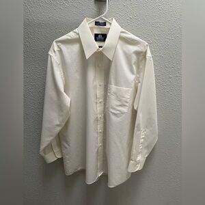 Stafford Men's Long Sleeve Dress Shirt - Size 17 - Color: Cream/Off White - EUC